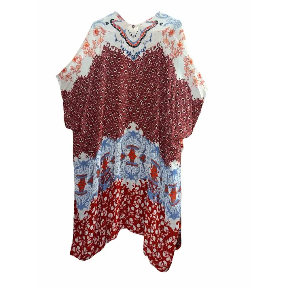 Altar'd State Multi Color Bohemian Midi Kimono OS - Picture 3 of 12